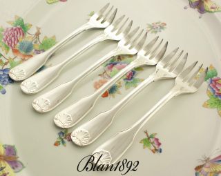 Christofle Vendome Oyster Forks 6 Pc Silver Plated photo