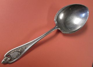 Antique Silver Large Berry Serving Spoon Old Colony Rogers 1911 photo