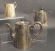 Vintage Silver Plate English Teapot With Creamer And Sugar Bowl Platters & Trays photo 2