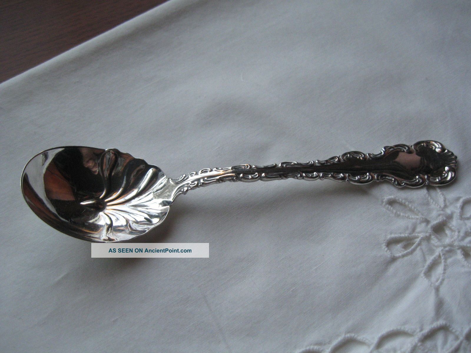 Sterling Silver Relish Spoon,  In The Birks Louis Xv Pattern,  Not Monogrammed Unknown photo