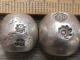 Four Antique Pod Duang Kingdom Of Thailand Silver Bullet Money Pieces/buttons Uncategorized photo 1