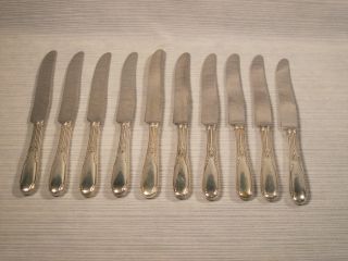 Fleetwood By Manchester Sterling Silver Dinner Knives (10) photo