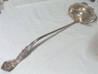 Huge Antique Ornate Wm A Rogers Silverplate Gloria Punch Ladle Grenoble 1906 photo