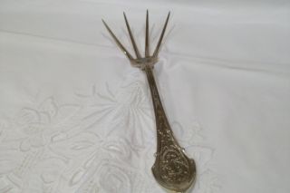 Wood & Hughes 1878 Sterling Silver Lettuce Or Meat Fork - Angelo Pattern photo