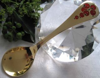Georg Jensen,  Silver,  Gold & Enamel Year,  Annual Spoon,  1999,  Red Currants 44 G photo