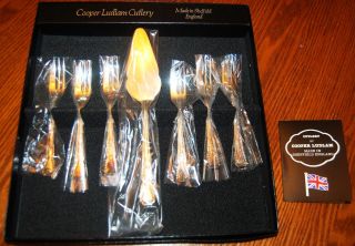 Cooper Ludlam Cl2 Dessert Set 6 Forks & Pie Server Silverplate Rare photo