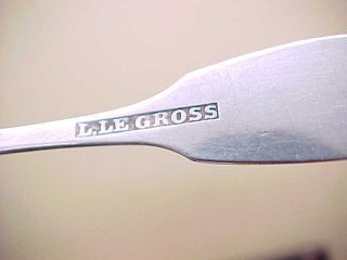 Fine 200 Y Old L Le Gross Silversmith Salt Spoon Sterling Coin Silver Mint Shell photo