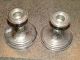 Pair Of Fisher Sterling Silver Candlesticks,  3.  5 