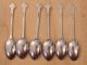 Solid Silver Trefoil Spoons Set Of Six Sheffield 1923 Other photo 2