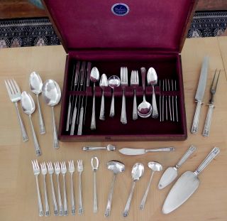 81 Pc Holmes & Edwards Silver Plate 1923 Century 9 Pc Flatware For 6 + 27 & Box photo