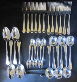 29 Piece Suite Of 6 Covers Silver Plated Old English Pattern Cutlery photo