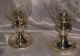 2 Birks Sterling Silver Hurricane Lamp Candlesticks 28 Ounces Grape Vine Motif Candlesticks & Candelabra photo 2