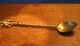 A Miniature Silver & Gold Guilt Spoon With A Decorative Finial Other photo 2
