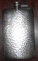 Antique Apollo Silverplate Hammered Flask,  1890 ' S (?),  7 
