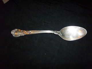 Antique Gorham Chantilly Sterling Serving Spoon,  2.  3 Ozs With Recorded History. photo