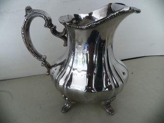 Vintage Poole Lancaster Rose 401 Silverplated Pitcher - Xtra photo