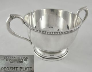 Vintage Garrard & Co London Regent Silver Plate Gadrooned Sugar Bowl Vgc photo