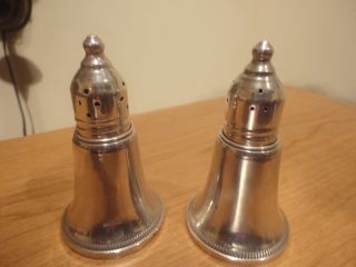 Sterling Silver Salt Pepper Shakers Glass Lined photo