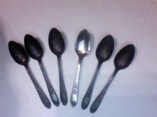 Wm Rogers Silverware Small Sugar Spoons photo