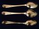 Rare Set Of 3 Hester Bateman,  Bright Cut,  Silver Desert Spoons,  London 1788 Other photo 3