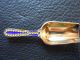 Antique Russian Silver & Shaded Enamel Tea Caddy Spoon Fully Marked Russia photo 1