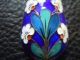 Antique Russian Silver & Shaded Enamel Tea Caddy Spoon Fully Marked Russia photo 3