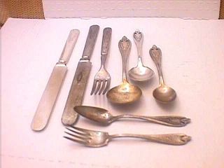 8 Pieces Old Colony Rogers Bros.  Silverplate Silverware photo