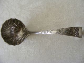 Rare English Daniel & Arter Silverplate Flatware Serving Spoon Ladle Engraved photo