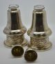 Sterling Silver Salt And Pepper Shakers Weighted With Glass Salt & Pepper Shakers photo 4