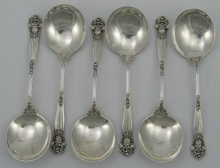 Old Towle Georgian Sterling Bouillon Spoons (6) photo