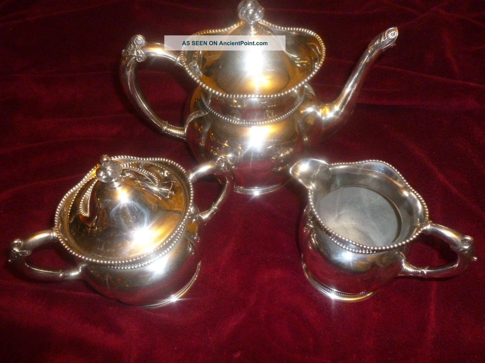 Vtge Antique Superior Co Quadruple Plated Tea Set Ornate & Unique Tea/Coffee Pots & Sets photo