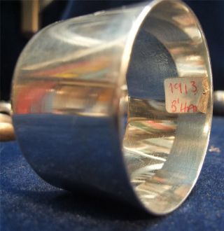 29 G.  Silver Sterling 1913 Napkin Ring Classical Birmingham Unmarked photo