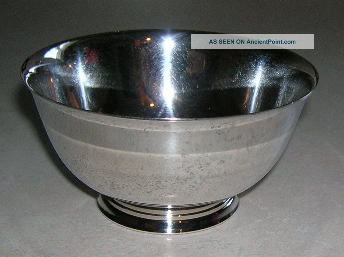 Vintage Wm Rogers Silverplated Paul Revere Repro Bowl 4 Inch Dia Ca 1960 - 70 ' S Bowls photo