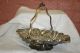 Antique A.  M.  8 Ornate Chased Silverplate Footed Bride ' S Basket Swing Handle Baskets photo 4