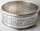 Antique Birmingham 1915 Engraved Sold Silver Napkin Ring Napkin Rings & Clips photo 1