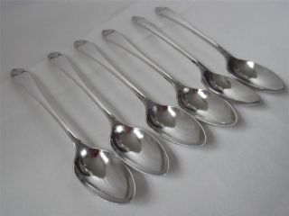 Fantastic Late Victorian Set Of 6 Silver Plated Coffee Spoons Queen Anne Pattern photo