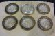 Vintage Set Of 6 Sterling Silver And Cut Glass/crystal Coasters Amston Dishes & Coasters photo 2