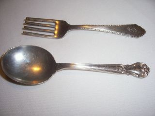 Sterling Silver Baby Fork And Spoon photo