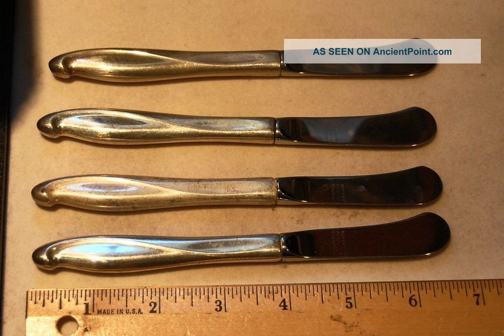 Reed & Barton Silver Sculptur Hh Individual Butter Spreaders - Estate Other photo