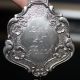 Sterling Silver Engraved Floral Design Medal / Watch Fob / Pendant W/ 16 