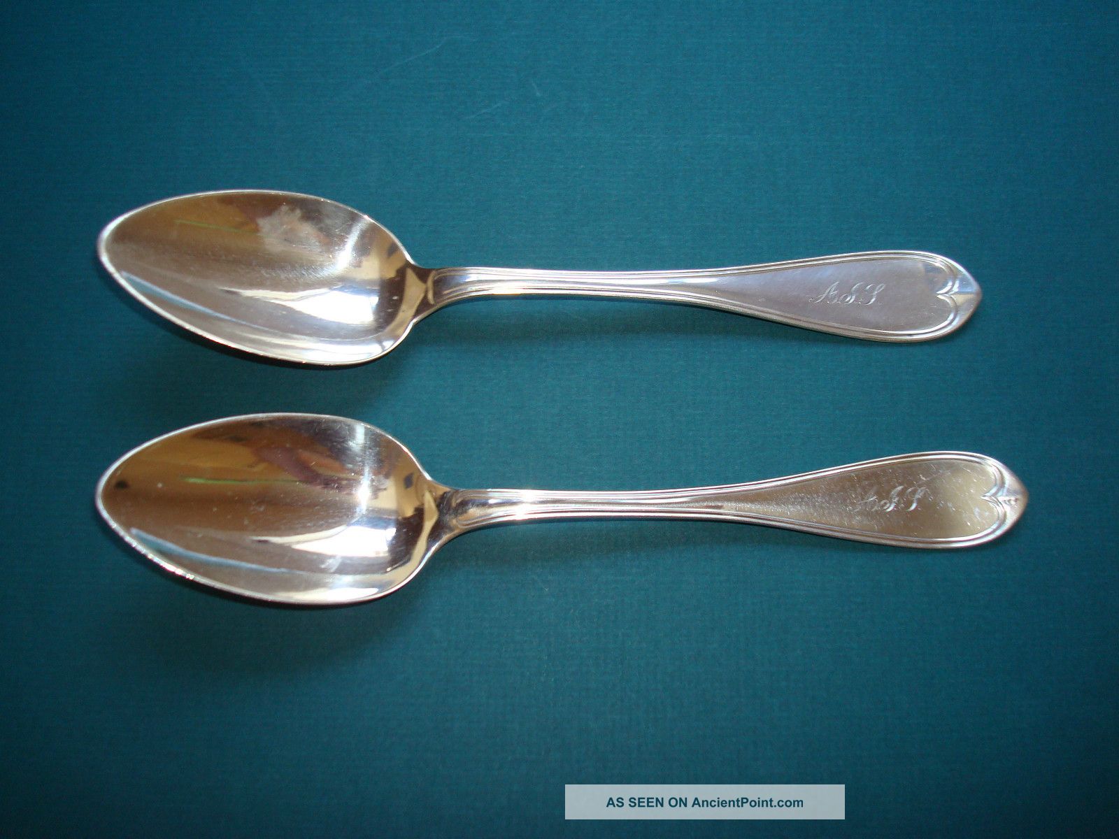 2 American Coin Silverserving Spoons - 8 