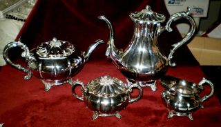 Vintage Towle Silverplate Tea Coffee Set photo