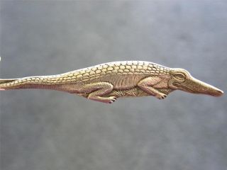 Figural Alligator Croc Jacksonville Fl Florida Sterling Silver Souvenir Spoon photo