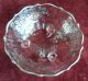 Antique Sterling Silver Overlay Roses On Pressed Glass Bowl With Feet - Estate Bowls photo 1
