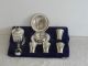 6 Piece Art Deco Silver Plate Drinks Set Of Shots & Shaker Cups & Goblets photo 1