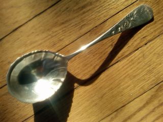 Antique Sterling Silver Serving Spoon,  