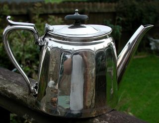 Antique Silver Plated Teapot Lovely Shape And Design photo