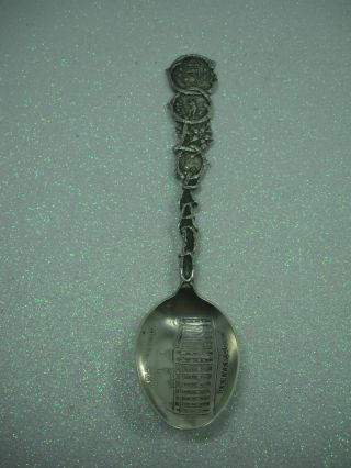 Sterling Souvenir Spoon W/ Vertical Spelling Colorado Front & Back Full Handle photo