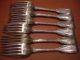 6 Large Sterling Silver Dinner Forks Gerge Adams Fiddle & Thread 1847 552 Grams Other photo 5