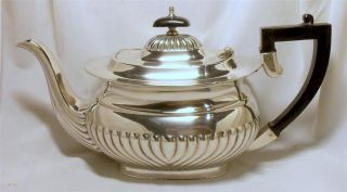 Vintage Silver Plate Fluted Tea Pot photo